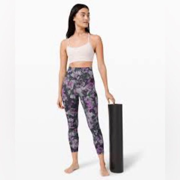 Lululemon Athletica Purple and Black Patterned Leggings - Picture 1 of 8